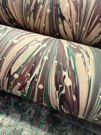 Image 2 of Zebra Marble - hand marbled paper - project overs