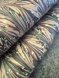 Image 3 of Zebra Marble - hand marbled paper - project overs
