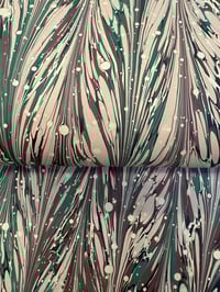 Image 5 of Zebra Marble - hand marbled paper - project overs