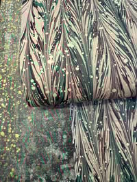 Image 6 of Zebra Marble - hand marbled paper - project overs