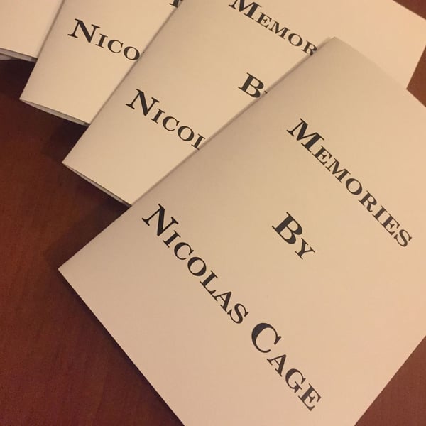 Image of Memories by Nicolas Cage | Zine