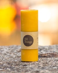 Image 1 of Large Beeswax Pillar Candle | 40 Hours