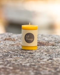 Image 1 of Small Beeswax Pillar Candle | 20 Hours