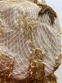 Image 3 of Embellished Mermaid Beach Bag – Handsewn Gold/Pearlescent Sequin Detail