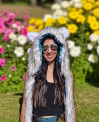 Image 1 of White Husky Bolli Bear Hood