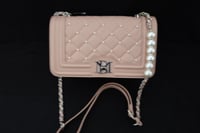 Image 2 of Badgley Mischka Pearl Crossbody Bag - Blush