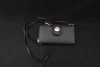 Image 1 of Wallet w/a strap - blk