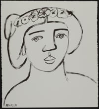 Image 3 of "Wreath of Flowers in Hair" (Diptych) by America Martin