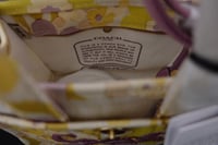Image 2 of COACH Mini Cargo 20 Canvas Pink Multi Floral Print Tote Bag 
