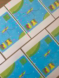 Image 2 of Water Glider Risograph Print