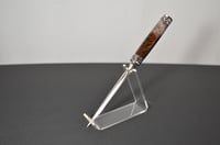 Image 7 of Rhodium Letter Opener, Turkey Feathers in Resin, Majestic Squire Style, #0311