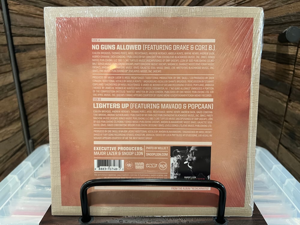 Snoop Lion - No Guns Allowed 7" (2013)