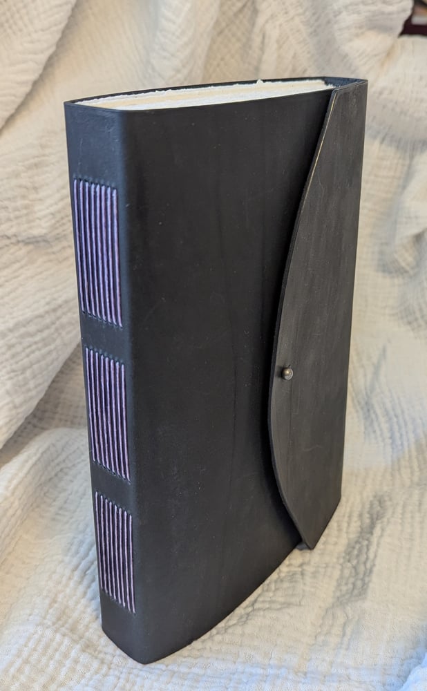 Image of Black Leather Wrap-around Sketchbook