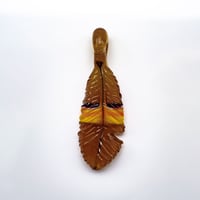 Image 1 of R3G15 Peach Feather Pendant