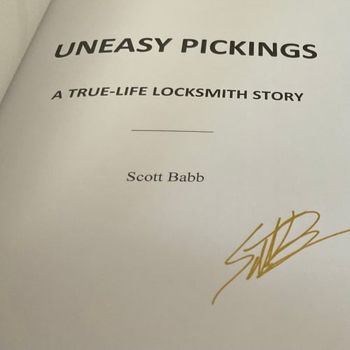 Image of Uneasy Pickings — a true-life locksmith story (autographed) INCLUDES FREE AUDIOBOOK VERSION