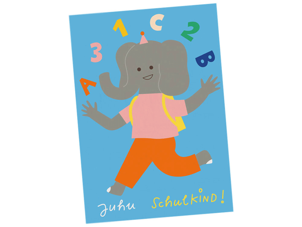 Image of POSTKARTE Juhu Schulkind!