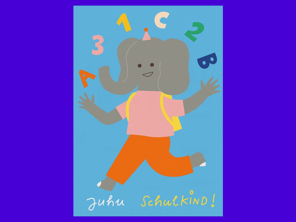 Image of POSTKARTE Juhu Schulkind!