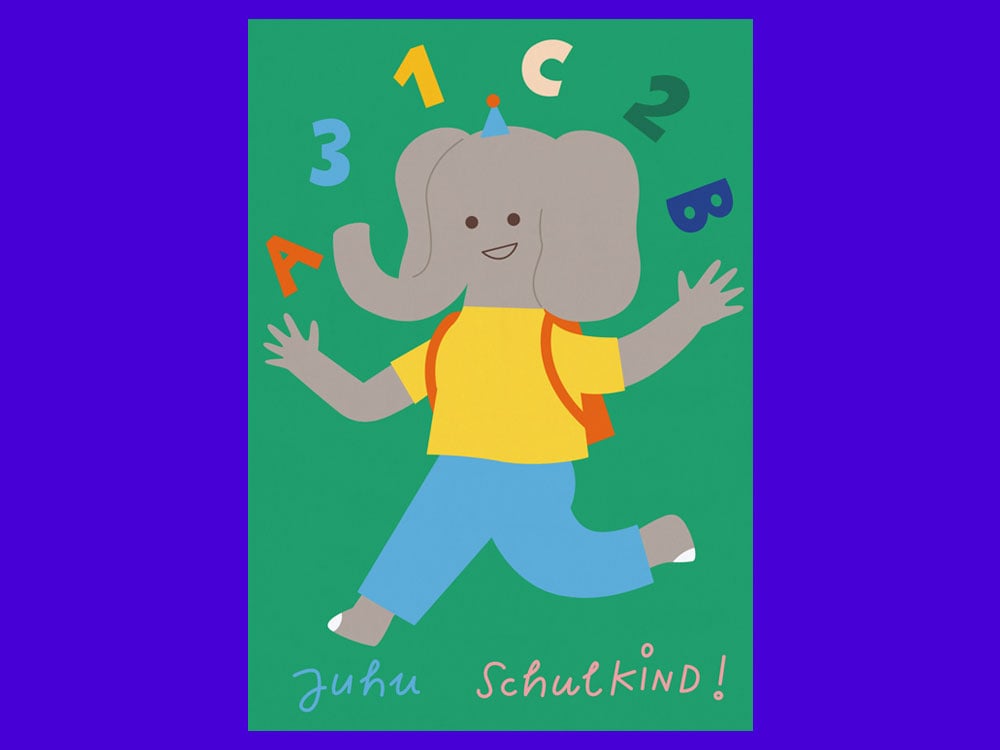 Image of POSTKARTE Juhu Schulkind!