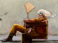 Image 3 of "Rock and Roll" Painting (inspired by "Back to the Future" and the Maxell "Blown Away" ad campaign)