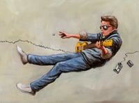 Image 2 of "Rock and Roll" Painting (inspired by "Back to the Future" and the Maxell "Blown Away" ad campaign)