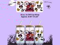 Princess Halloween & Friends Uv Dtf Wrap Double Sided    W0944