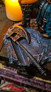 Image 4 of 👑The Armored Kingdom Kneeling Norse Valor Warrior Stand Holder
