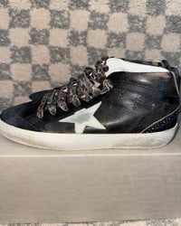 Image 3 of Golden Goose Mid Star Black/Grey/Leopard Lace