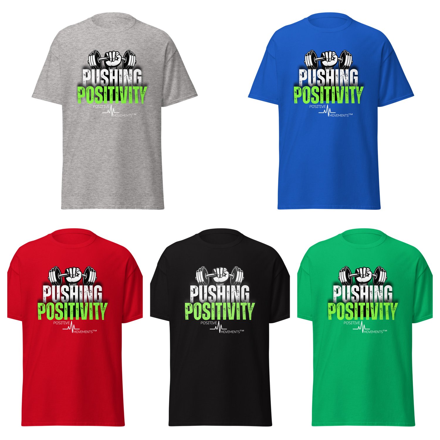 Image of PUSHING POSITIVITY 2 TEE - LIME