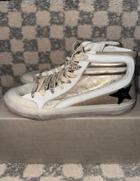 Image 3 of Golden Goose Hi top Slide Gold/Creme/Black