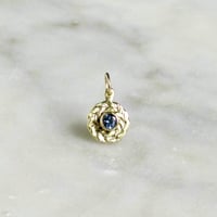 Image 3 of Gold Wreath Charm, Montana Blue Sapphire