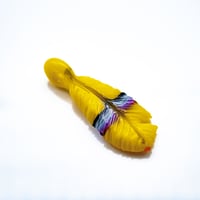 Image 2 of R3G15 Canary Feather Pendant