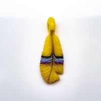 Image 1 of R3G15 Canary Feather Pendant
