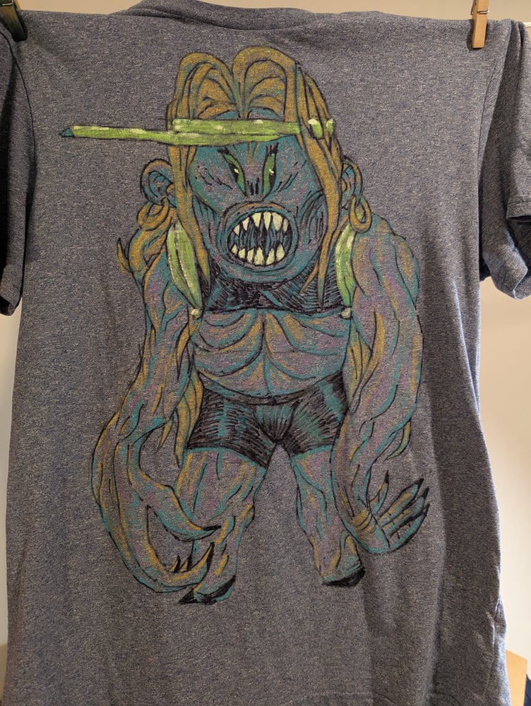 Image of Blonde City Dweller Custom Art shirt size Medium