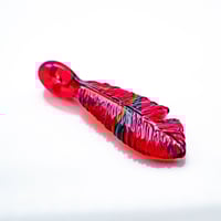 Image 2 of R3G15 Dark Amethyst Feather Pendant 