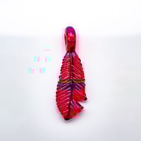 Image 1 of R3G15 Dark Amethyst Feather Pendant 