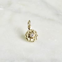 Image 1 of Gold Wreath Charm, Diamond