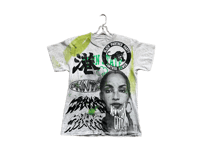 Image 1 of  Sade Adu Black Panther Party Penn State NYC art dept custom screen print gray/black/green T-shirt