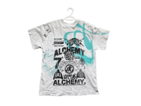 Image 2 of Sade Adu Black Panther Party art dept custom screen print gray/black/teal pocket T-shirt