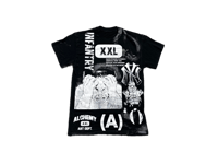 Image 1 of Akira Tetsuo infantry NY Freedom art dept custom screen print gray/black T-shirt