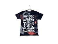Image 2 of Sade Adu NYC Infantry CAL art dept custom screen print navy blue/white bleached T-shirt