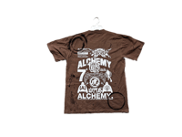 Image 2 of Black Samurai Black panther kanji Lehigh art dept custom screen print brown/white bleached T-shirt