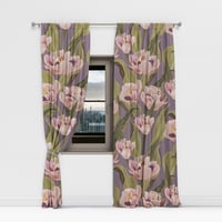 Image 5 of Oversized Floral Curtains in 5 options