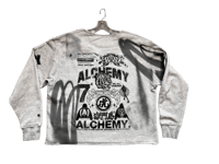 Image 2 of Sade Adu black panther party graff art dept screen print black/white sweatshirt