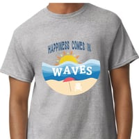 Image 2 of Happiness Comes in Waves summer lake life shirt