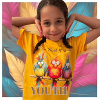 Image 2 of NEW!!! My Kind of Peeps Tee - Kids Youth Girls and Boys Yellow Birds Friends Shirt