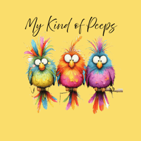 Image 3 of NEW!!! My Kind of Peeps Tee - Kids Youth Girls and Boys Yellow Birds Friends Shirt