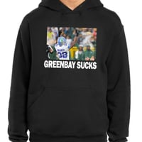 Image 1 of Detroit Lions GREENBAY SUCKS Brian Branch double bird funny Shirt