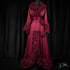 Wine Deluxe Ruffled Dominique Dressing Gown size S & M Image 2