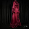 Wine Deluxe Ruffled Dominique Dressing Gown size S & M