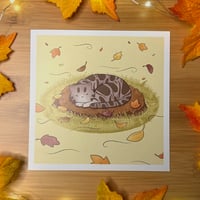 Image 1 of Leaf Cat Print